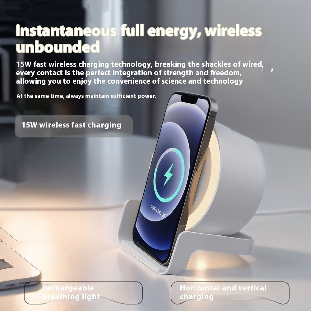 Wireless Charger Bluetooth Speaker Multifunctional Night Light Mobile Phone Holder